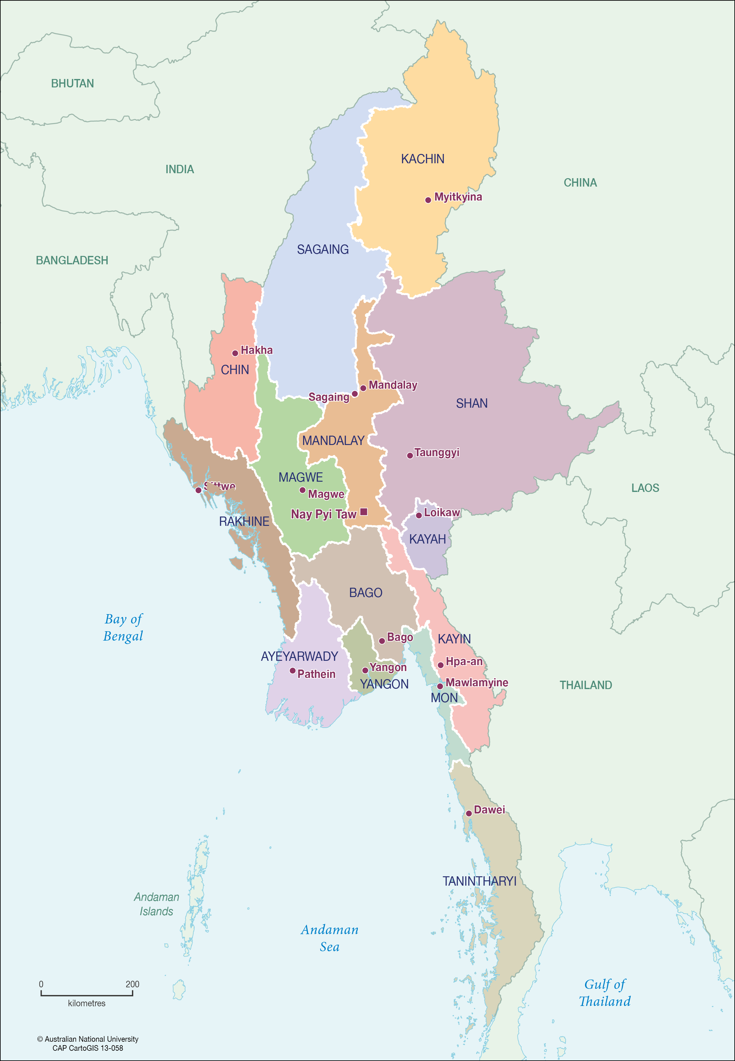 Small-scale outline map of Burma/Myanmar states, used in 2017 project files.